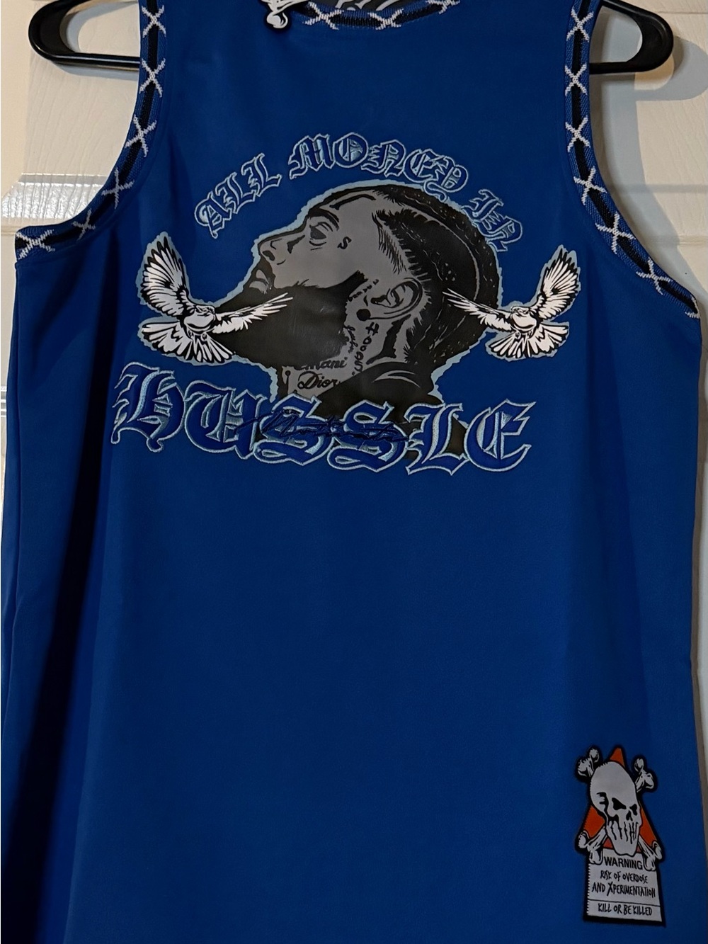 Blue Kids Graphic Jersey with Nipsy Hustle' Design